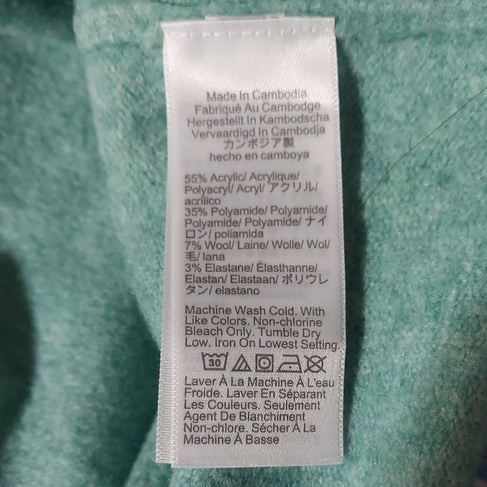 J. Crew Seafoam Crew Neck Sweater Women's Size Large